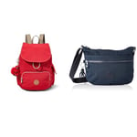 Kipling Women's City Backpack Handbag, Red True Red C True Red C, One Size UK Unisex's ARTO S Crossbody, Blue Blue 2, One Size