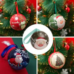 Christmas Tinplate Santa Claus Tree Ball Shaped Han Eve