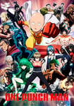 One-Punch Man Anime Poster Framed or Unframed Glossy Poster (A4-210 × 297 mm Unframed)