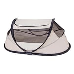 DERYAN Travel Cot lit de Voyage - BabyBox - Pop up - Léger, Compact et Pliable - Déplié en Seulement 2 Secondes - avec moustiquaire et Sac de Transport - Crème