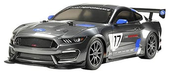 TAMIYA Ford 58664 1:10 RC Mustang GT4 TT-02 Remote Controlled Car/Vehicle Model Building Kit Hobby Assembly, Grey