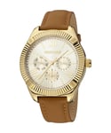 Roberto Cavalli RC5L011L0025 Womens Quartz Stainless Steel Champagne Leather 5 ATM 40 mm Watch - Tan - One Size
