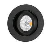 Nordic Star IsoSafe LED Downlight 3000K 9W IP54 Matt Sort