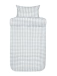Birk Blå Rutig Bäckebölja Bäddset Enkeltäcke 150x210 Höie