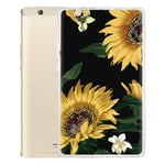Yoedge Case Compatible for Huawei Mediapad M3 8.4-Cover Silicone Soft Clear with Design Print Cute Pattern Antiurto Shockproof Back Protective Tablet Cases for Huawei Mediapad M3 8.4, Sunflower