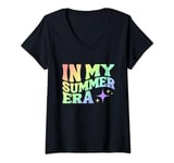 Womens In My Summer Era Happy Last Days of School Teacher V-Neck T-Shirt