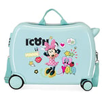 Disney Minnie Happy Helpers Blue Kids Rolling Suitcase 50 x 38 x 20 cm Rigid ABS Combination Lock 34 Litre 2.3 kg 4 Wheels Hand Luggage