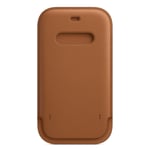 Genuine New Apple iPhone 12 | 12 Pro Leather Sleeve with MagSafe -Saddle Brown