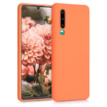 kwmobile TPU Case Compatible with Huawei P30 - Case Soft Slim Smooth Flexible Protective Phone Cover - Cosmic Orange