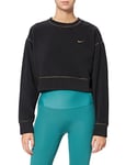 Nike Women's Therma Icon Clash Sweatshirt, Black/Metallic Gold, XS