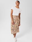 Hobbs Rhiannon Spot Print Midi Skirt, Ivory/Multi