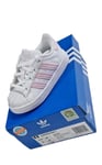 adidas Originals Infant White / Pink Superstar Trainers Size 5K / F 21  BB7595