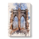 Brooklyn Bridge New York City (4) Canvas Print for Living Room Bedroom Home Office Décor, Wall Art Picture Ready to Hang, 30 x 20 Inch (76 x 50 cm)