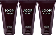 3x Joop Homme Shower Gel Body Wash for Men, 150ml, Luxury shower gel soap