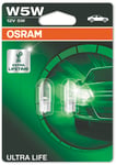Lampa, W5W ULTRA LIFE, 2-pack Osram - Volvo - VW - Toyota - Ford - Renault - Audi - Mercedes - Peugeot