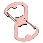 Nyckelring Karbinhake Carbiner med Kapsylöppnare Roséguld silver