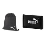 Puma Unisex's teamGOAL, Black, OSFA,Puma Black, 23 Gym Sack Bags & PUMJV|# Unisex Adult Phase Wallet Purse - Black, OSFA, one size