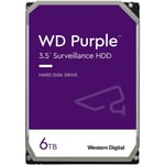 WD Surveillance Purple 6TB 3.5 Internal HDD SATA3 - 64MB Cache - 24x7 always on Reliability - Built for personal, home office or small business - Up to 64 cameras - AllFrame 4K Technology - 3 Years warranty