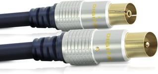 TV Aerial Cable 1m – Male to Female Coaxial Wire with Gold Plated Plugs| Plug