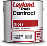 Leyland Trade Contract Gloss Paint - Brilliant White 2.5L