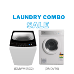 Hygiene Life Washer & Dryer Package  - DMDV70+DMWM55G2 - Midea Laundry Machines and Appliances Online - DMWM55G2+DMDV70