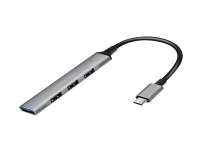 LogiLink UA0392 USB-C® (USB 3.1) Multiport hub med USB-C-stik Aluminiumsgrå