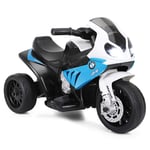 6V elmotorcykel barnmotorcykel elfordon för barn 66 x 37 x 44,5 cm blå