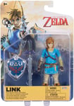 Jakks The Legend of Zelda Breath of the Wild 10cm Link, Master Sword & Shield