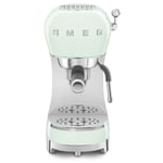 Smeg ECF02PGUK Freestanding Retro Espresso Coffee Machine - PASTEL GREEN