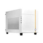 SilverStone Technology SUGO 14, White, Mini-ITX Cube Chassis, Supports 3 Slot Full Length GPUs/ATX PSU / 240mm AIO, 4 Removable Panels, SST-SG14W