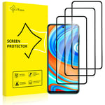 GiiYoon-3 PACK Screen Protector for Xiaomi Redmi Note 9S/Redmi Note 9 Pro Tempered Glass [HD Full Coverage] [Easy Installation] [Round Edge] [9H Hardness] [Bubble Free] Screen Cover Film
