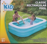 Rectangular Paddling Pool - Kid connection 211cm x 132cm x 46cm