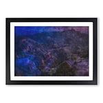Big Box Art Road to The Mountains in Arizona Painting Framed Wall Art Picture Print Ready to Hang, Black A2 (62 x 45 cm)