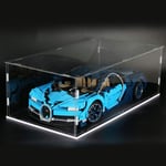 POXL Display Case Acrylic for Lego Bugatti Chiron 42083 Dustproof Display Box (NOT Included The Lego Model)
