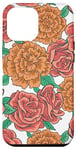 Coque pour iPhone 13 Pro Max Rose Garden Flower Rose corail clair Motif faon