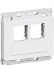 LK opus 66 dataoutlet for 2x actassi rj45 1 modul white