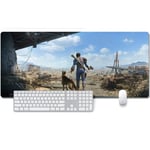 Mouse Mat Fallout 76 XXL Anime Mouse Pad, Speed Gaming Mouse Mat, Extra Large 900 x 400 x 3mm, Water-Resistant Mousepad with Non-Slip Rubber Base,Smooth Cloth Surface for computer PC, N