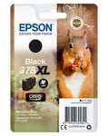 Epson 378XL Black Squirrel High Yield Genuine, Claria Photo HD Ink Cartridge Bla