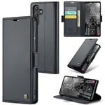 CaseMe Slim Plånboksfodral RFID-skydd Samsung Galaxy A55 Svart