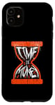 Coque pour iPhone 11 Time Is Money Drip Dunk Motif Halloween Orange Noir