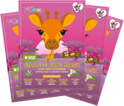 7Th Heaven Born Free Giraffe Sheet Face Mask Multipack (Pack of 4) with Cucumber