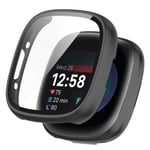 Fitbit Sense 2 Heltäckande skal med inbyggt skärmskydd, Svart