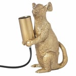 Hill Interiors Marvin The Mouse Gold Table Lamp, Mixed, 16 x 10 x 0.71 cm