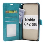 Crazy Horse Wallet Nokia G42 5G (Turkos)