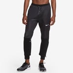 Mens Nike Swift Shield Running Pants Trousers Slim Fit Black Reflective Sz Large
