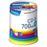 100 Verbatim Blank CDR Discs 700MB 48x CD-R SR80FP100V1E Spindle from JAPAN