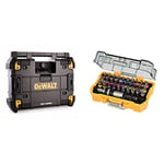 DEWALT DWST1-81079-GB TSTAK Connect Radio and Charger 6 Speakers 45 Watts, W, 18 V, Multi-Coloured, 52 x 40 x 18 & DT7969-QZ, 32 Piece XR Professional Magnetic Screwdriver Bit Accessory Set, Yellow