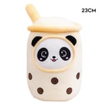Bubble Tea Panda Plyschdocka Mjuk fylld tecknad leksak 23cm Yellow