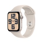 Apple Watch SE OLED 44 mm Numérique 368 x 448 pixels Écran tactile Beige Wifi GPS (satellite), M/L - Neuf