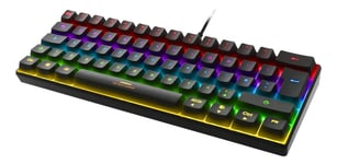DELTACO GAMING mechanical keyboard with 60% layout, RGB, red switches
